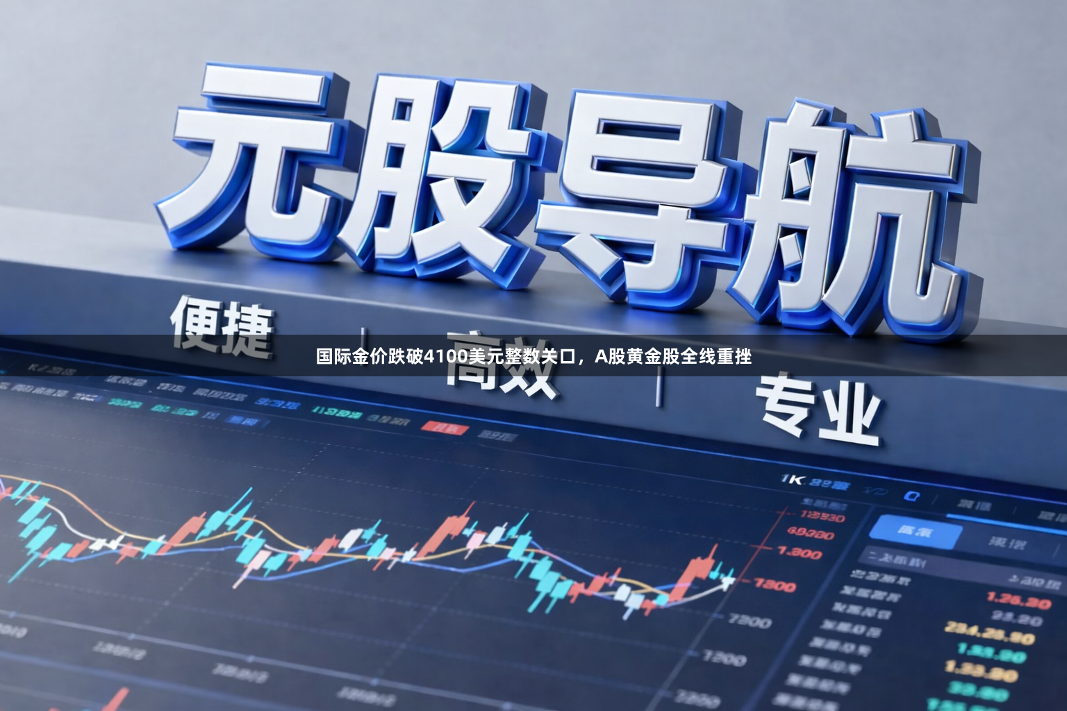 国际金价跌破4100美元整数关口，A股黄金股全线重挫