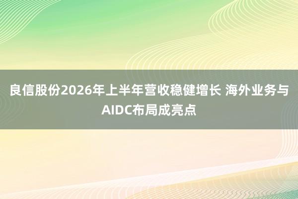 良信股份2026年上半年营收稳健增长 海外业务与AIDC布局成亮点