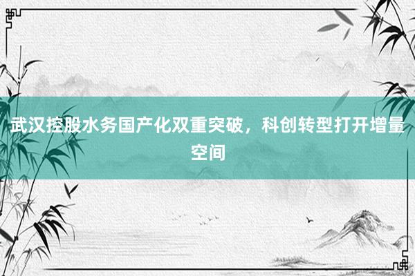 武汉控股水务国产化双重突破，科创转型打开增量空间
