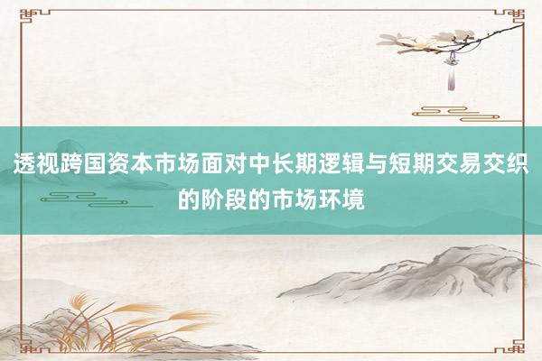 透视跨国资本市场面对中长期逻辑与短期交易交织的阶段的市场环境