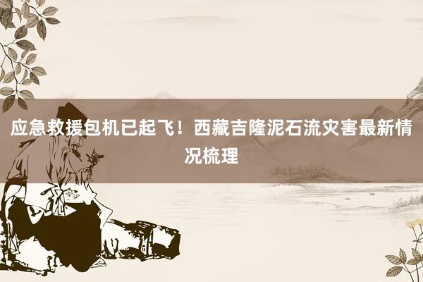 应急救援包机已起飞！西藏吉隆泥石流灾害最新情况梳理