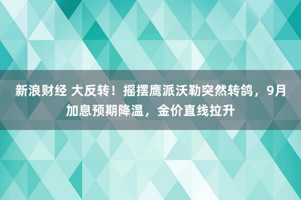 新浪财经 大反转！摇摆鹰派沃勒突然转鸽，9月加息预期降温，金价直线拉升
