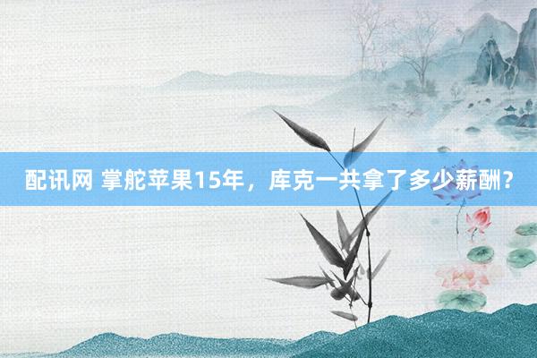 配讯网 掌舵苹果15年，库克一共拿了多少薪酬？