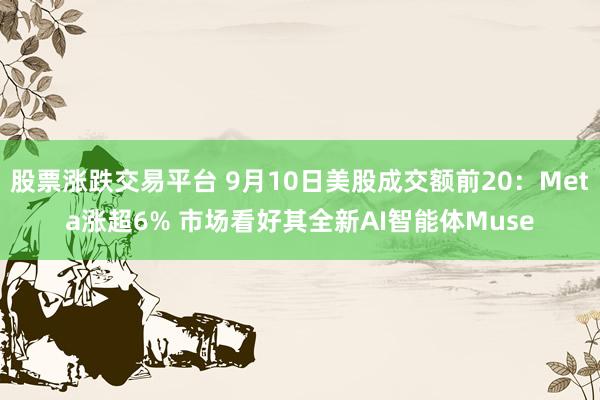 股票涨跌交易平台 9月10日美股成交额前20：Meta涨超6% 市场看好其全新AI智能体Muse