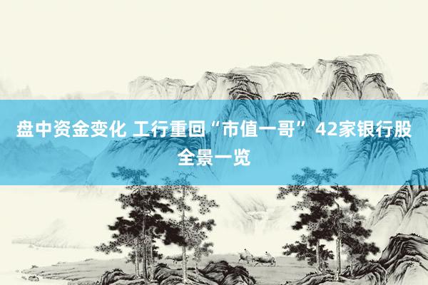 盘中资金变化 工行重回“市值一哥” 42家银行股全景一览